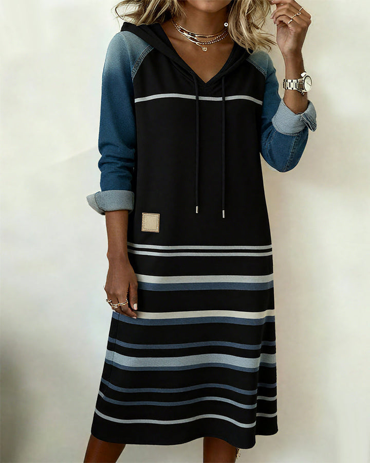 Ronda | Striped Hooded Dress