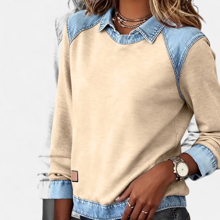 Quincee | Trendy Collared Long Sleeve