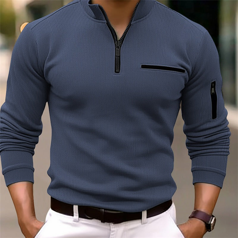 Ethan | Long Sleeve Shirt with Zip Closure