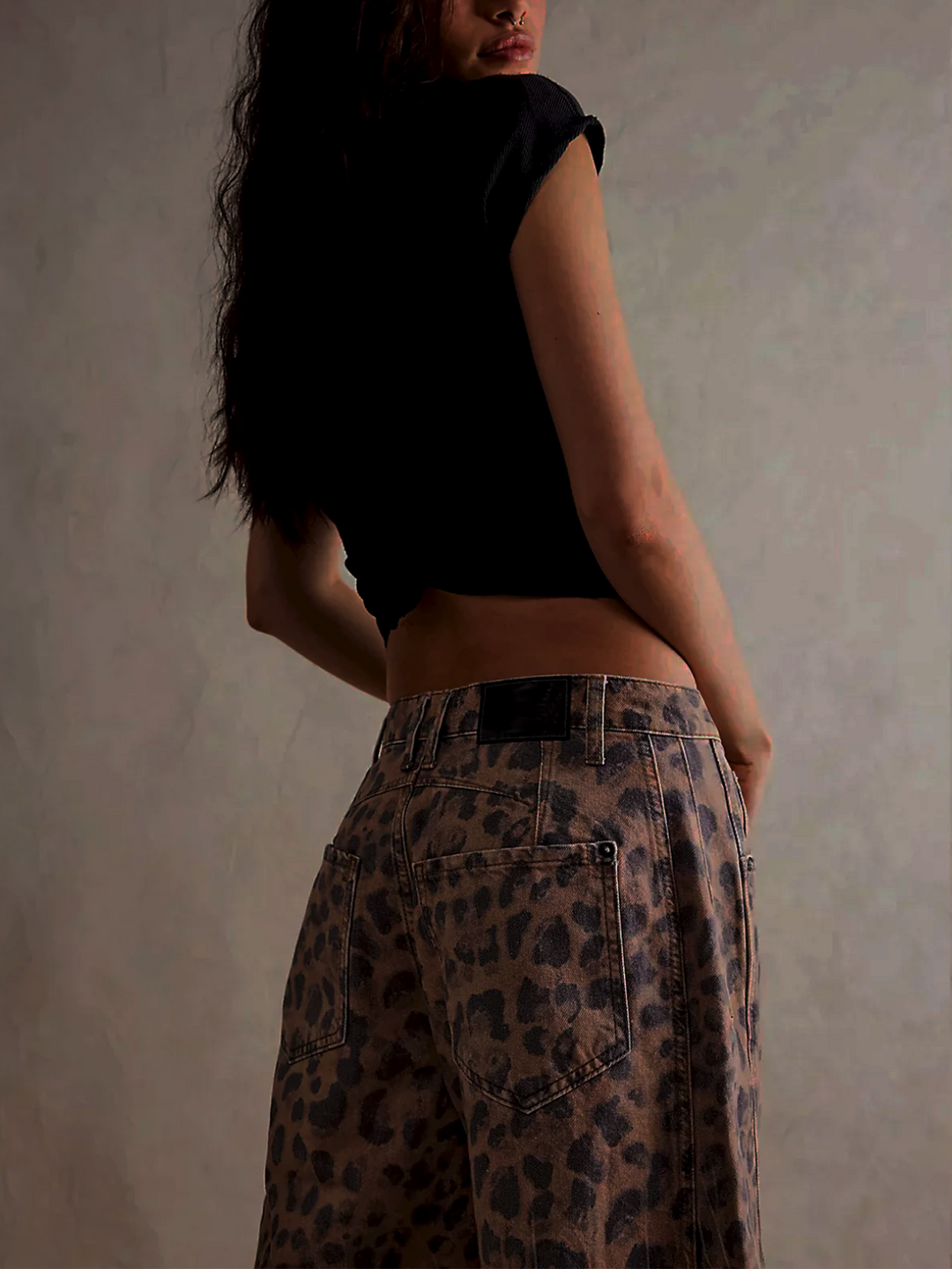 Lianne | Leopard Print Barrel Jeans