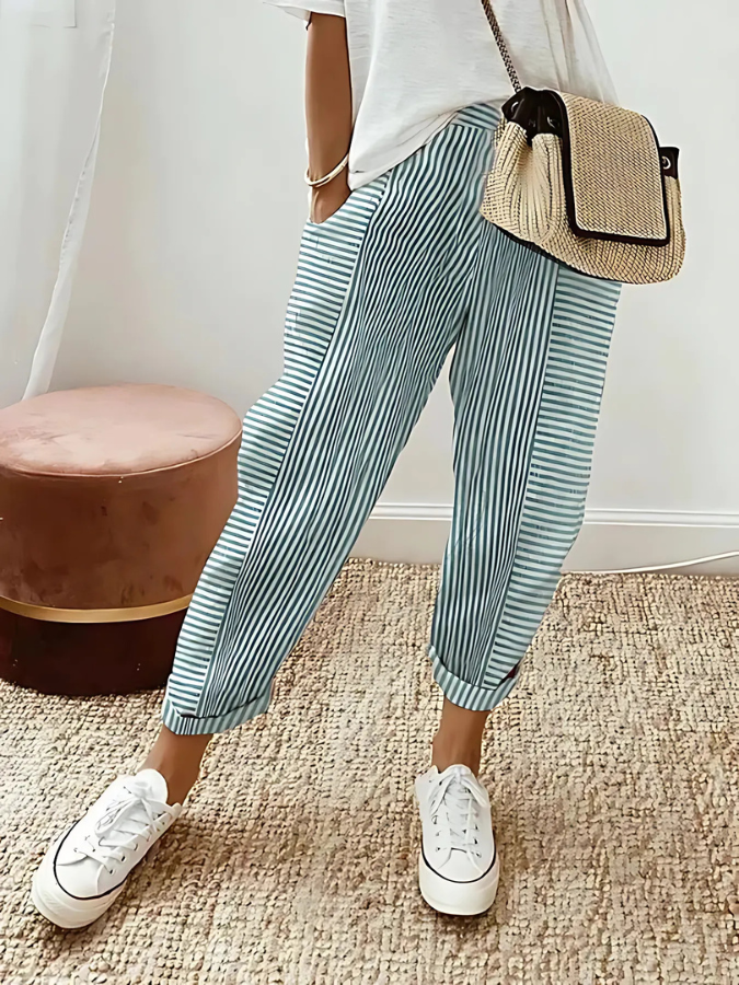 Eisley | Striped Cotton Pants
