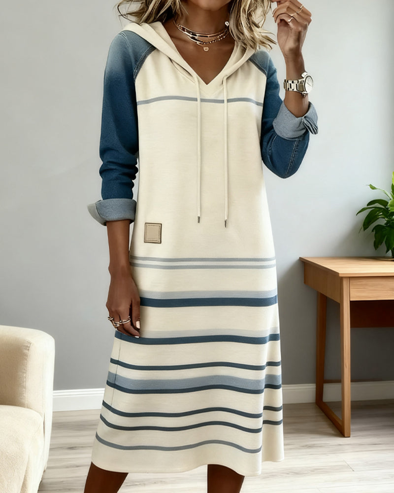 Ronda | Striped Hooded Dress