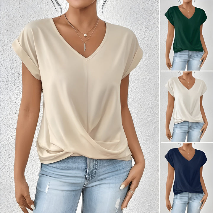 Maia | Twist Front V-Neck Top