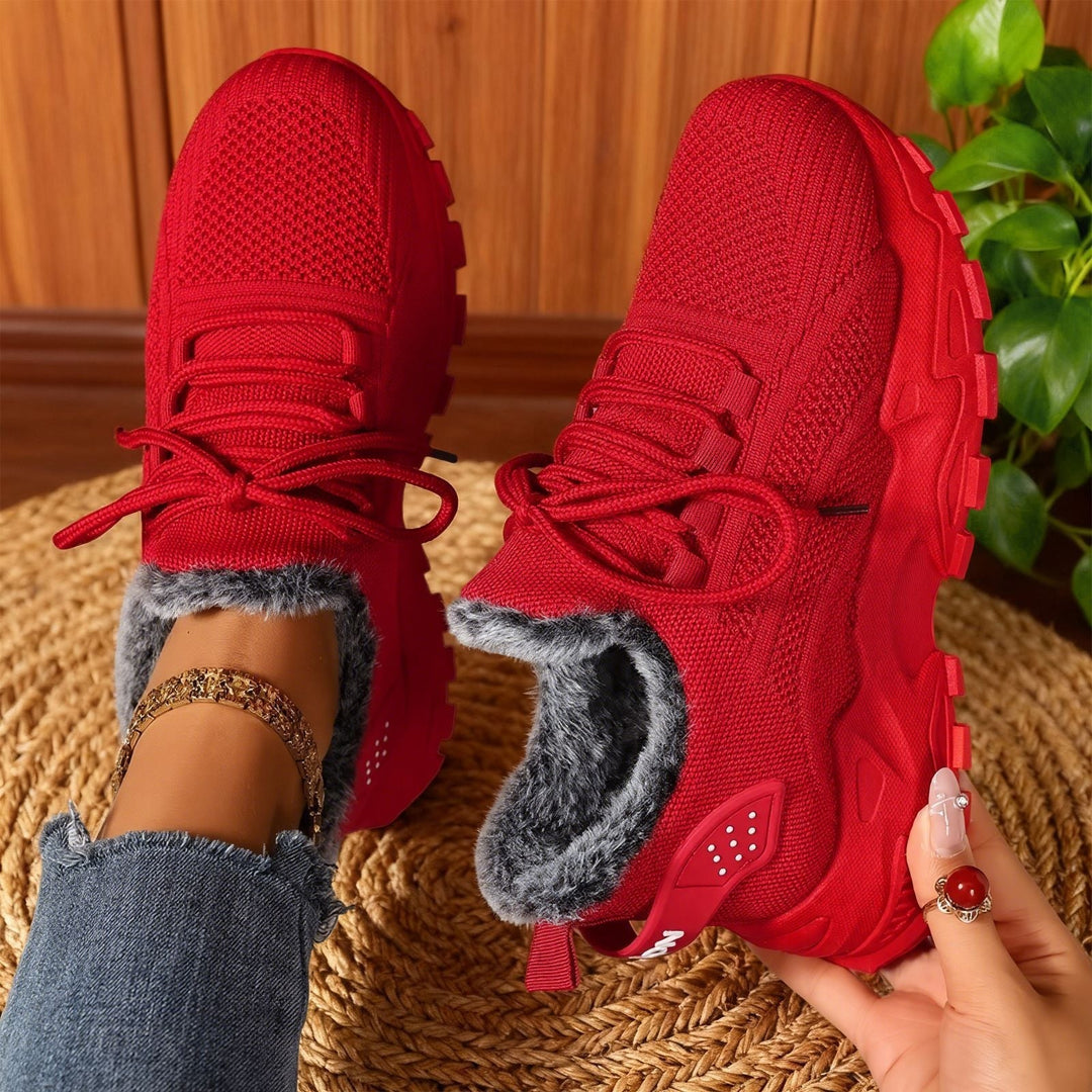 Petrina | Casual Fleece Lace-Up Lightweight Sneakers