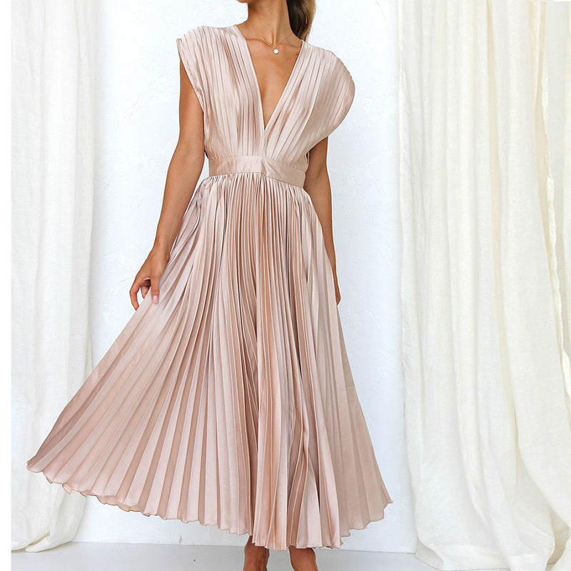 Quincey | Elegant Pleated Summer Dress